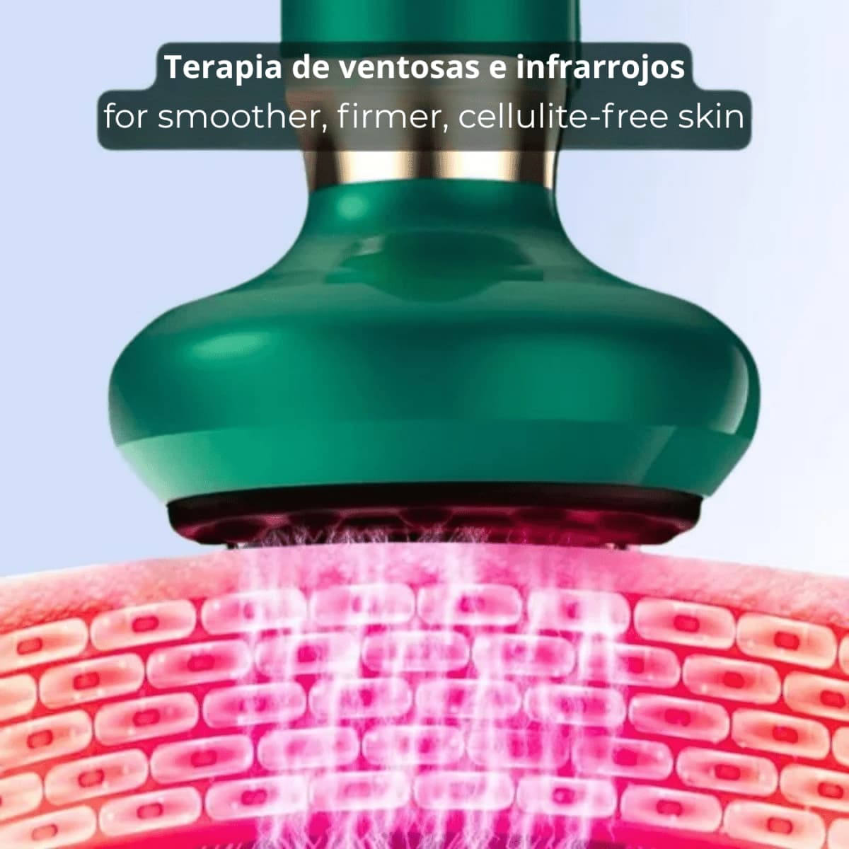 Dispositivo LuxeRoll mostrando tecnología de raspado