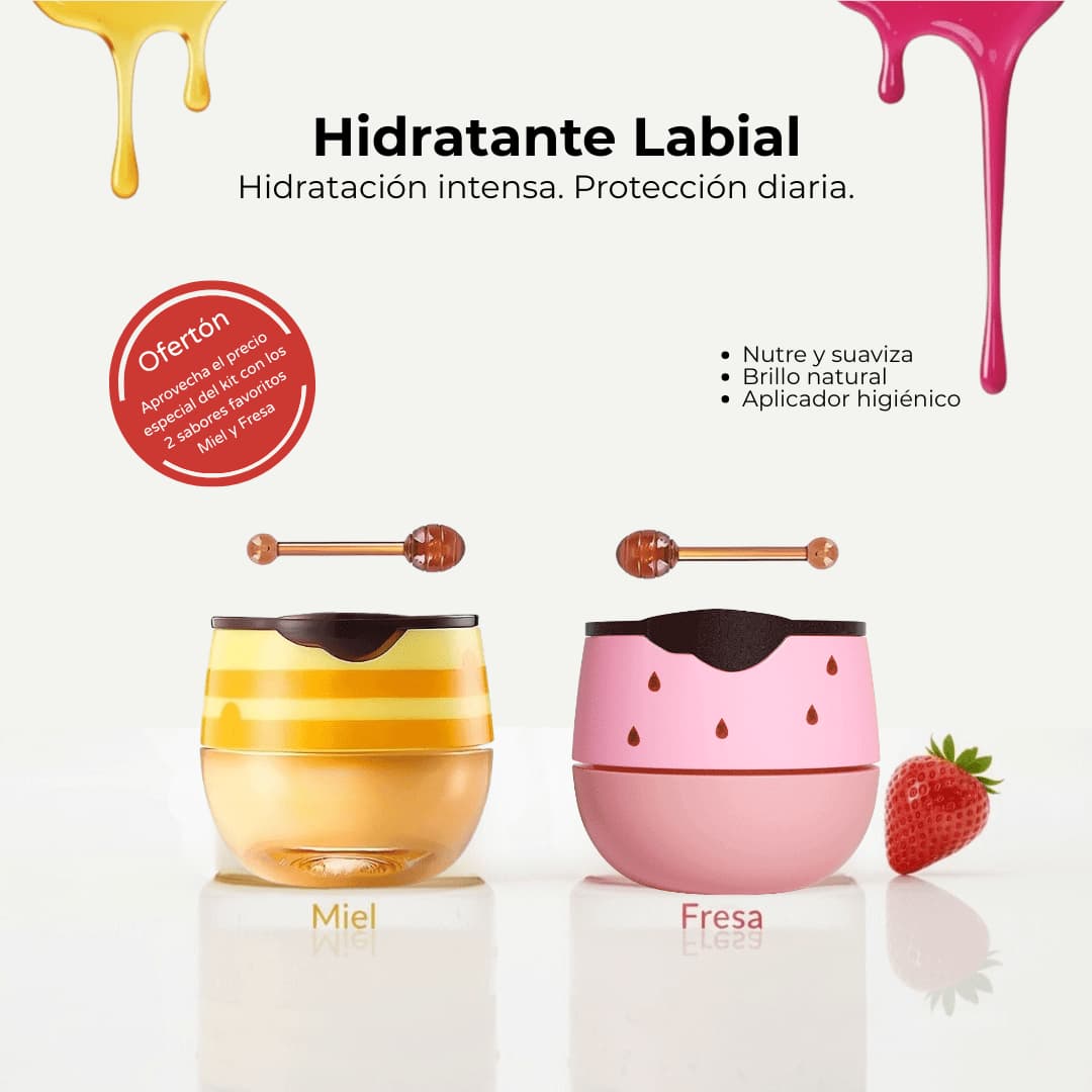 BeeKiss bálsamo labial hidratante miel natural sin perfume