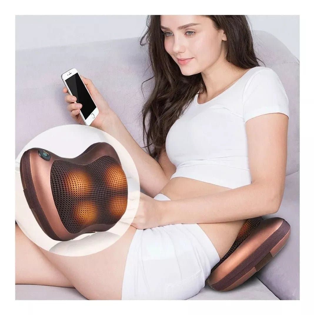 Masajeador portátil coche adaptador reposacabezas correa