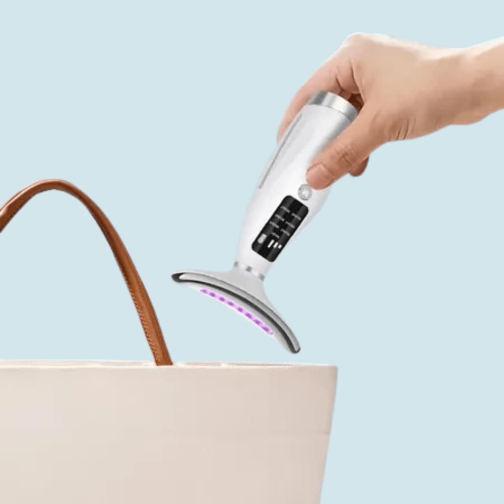 Dispositivo NeuroGlow Pro mostrando luces LED coloridas