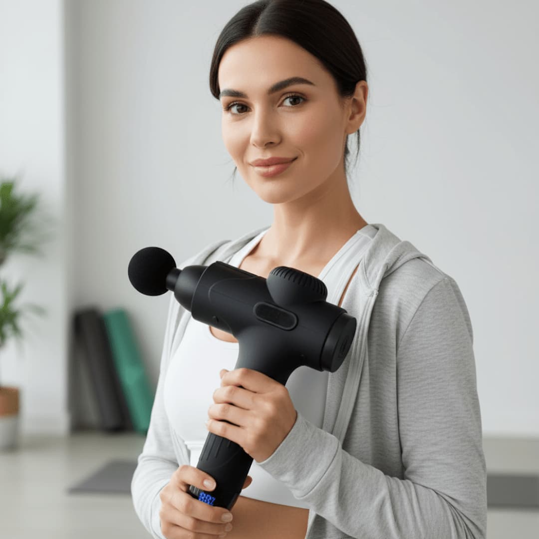 Pistola de Masaje EM26 - La Misma Tecnología Usada por Fisioterapeutas Ahora en Tu Casa - Bulkizz