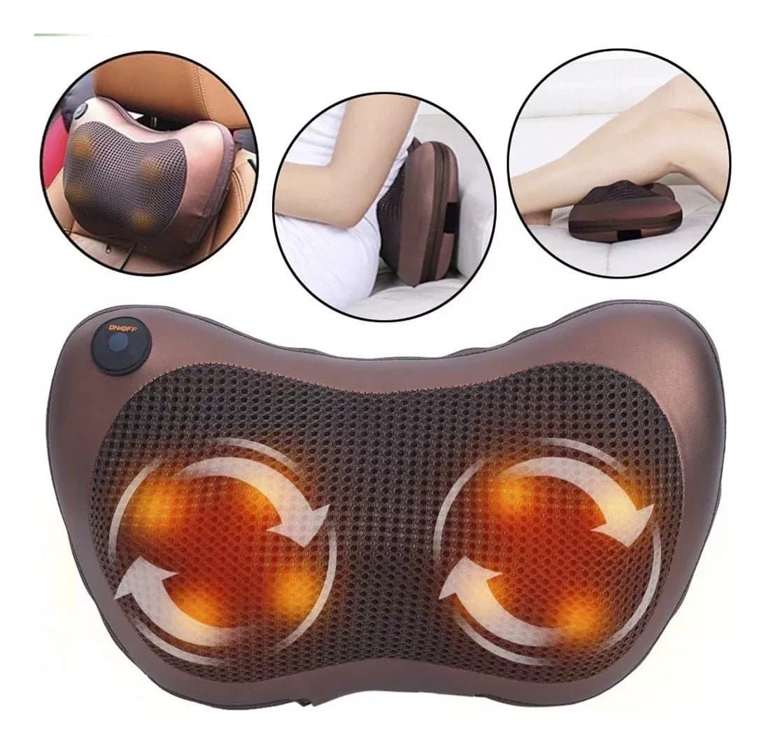 Cojín masajeador portátil cuello lumbar infrarrojo bivolt